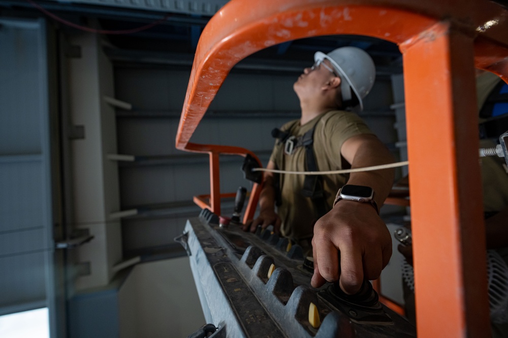 Lighting the way: 379th ECES upgrade hangar lights