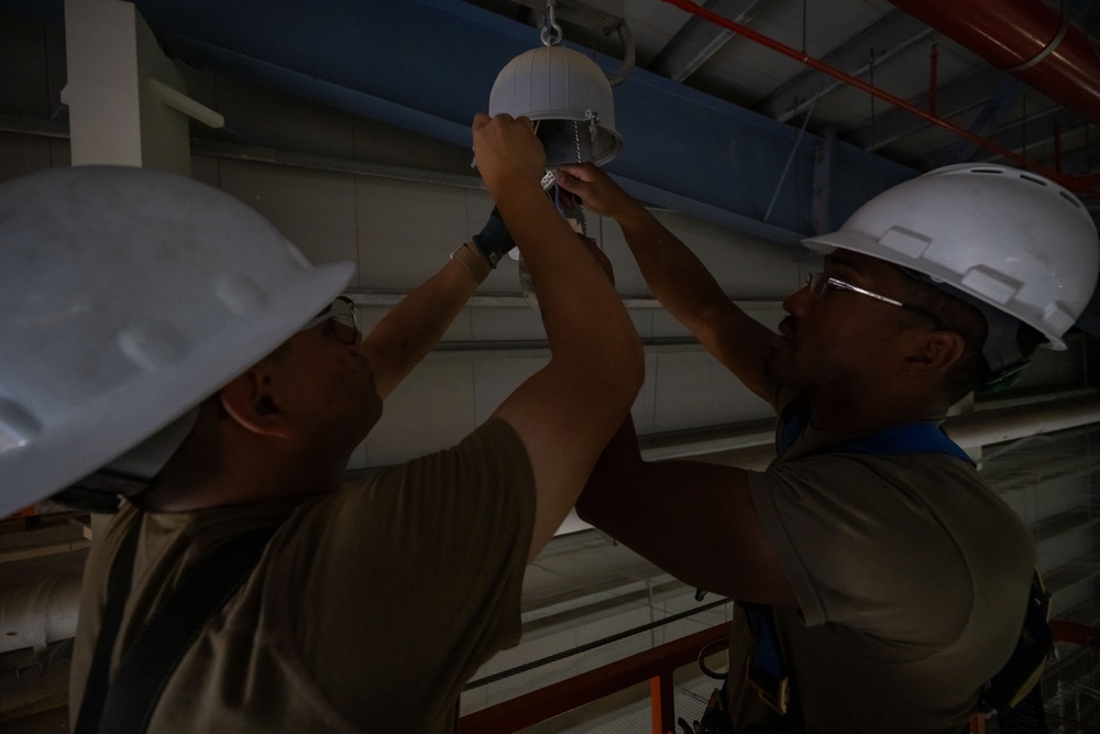 Lighting the way: 379th ECES upgrade hangar lights