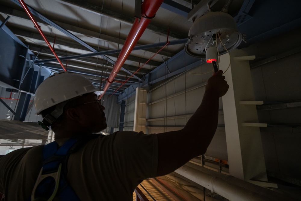 Lighting the way: 379th ECES upgrade hangar lights