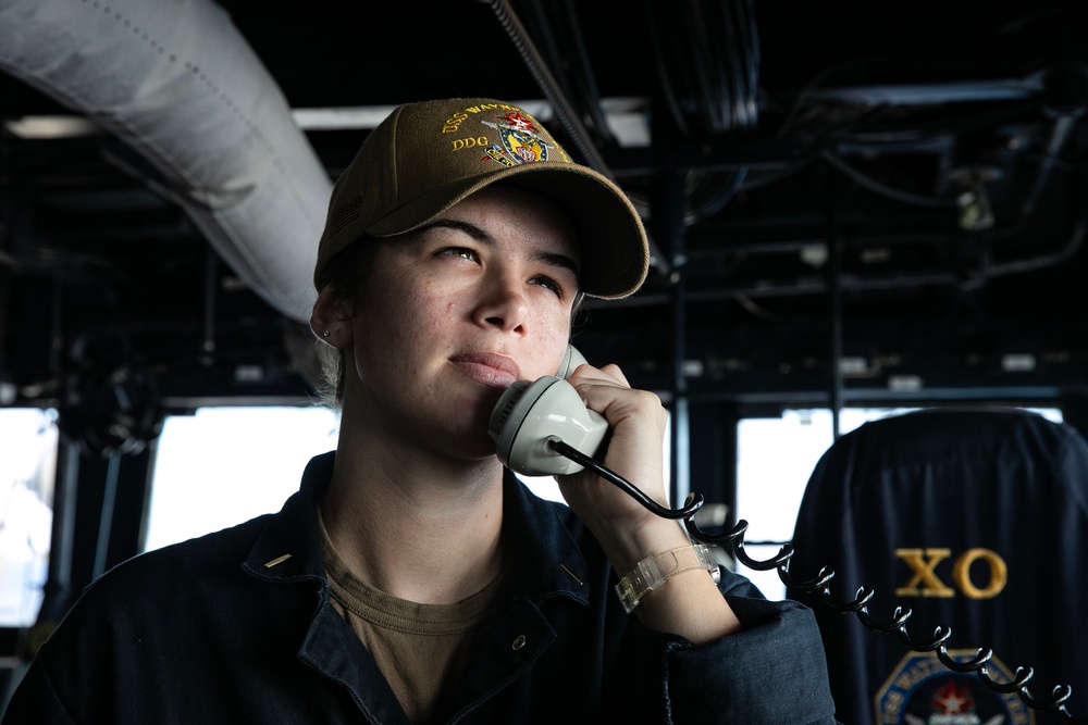 USS Wayne E. Meyer conducts operations in the U.S. Central Command area of responsibility as part of the Carl Vinson Carrier Strike Group