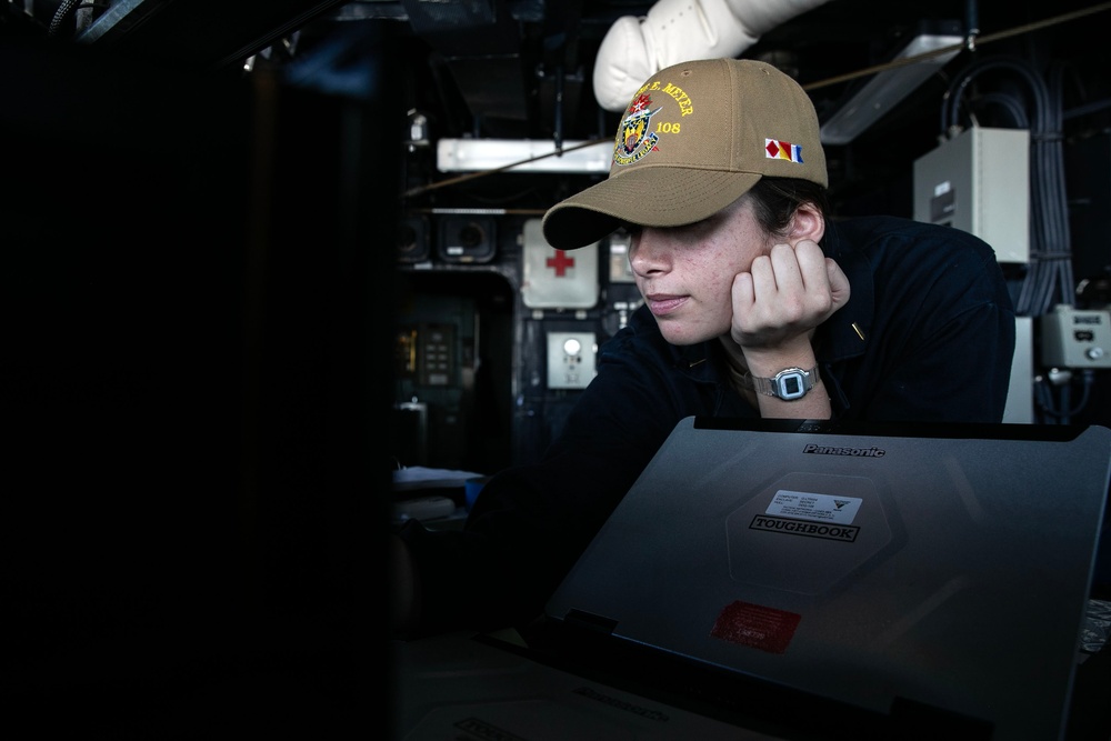 USS Wayne E. Meyer conducts operations in the U.S. Central Command area of responsibility as part of the Carl Vinson Carrier Strike Group