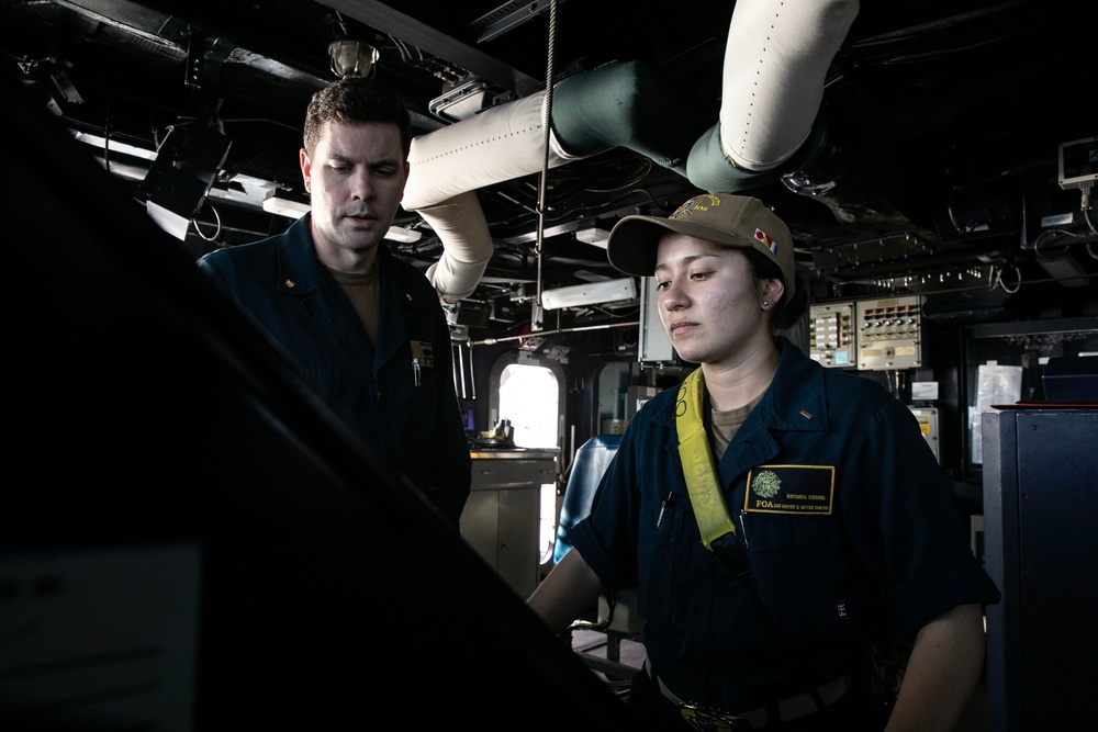 USS Wayne E. Meyer conducts operations in the U.S. Central Command area of responsibility as part of the Carl Vinson Carrier Strike Group