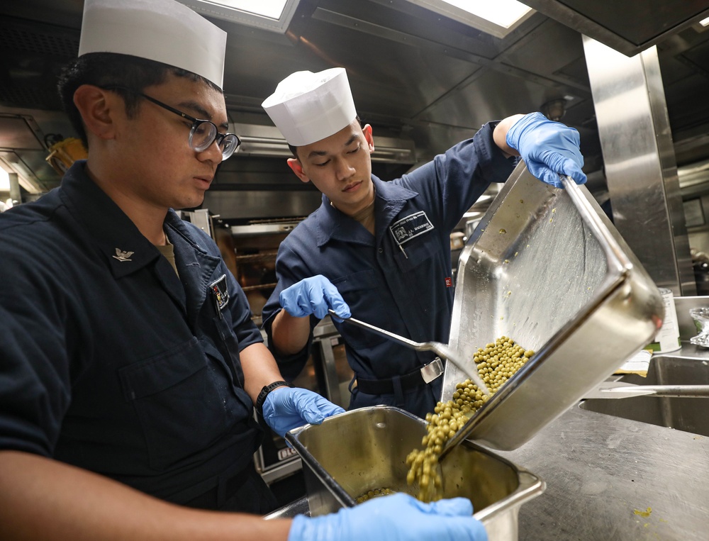 USS Milius conducts operations in the U.S. Central Command area of responsibility as part of the Carl Vinson Carrier Strike Group