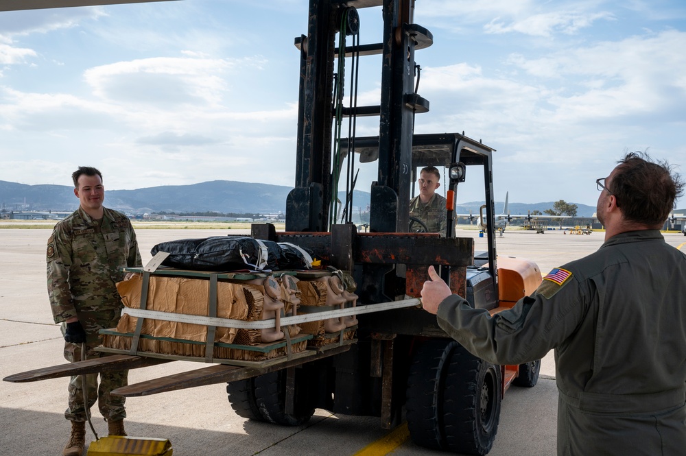 U.S. and Hellenic Air Forces conduct airlift operations during Stolen Cerberus XII