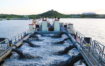 U.S. Army Corps of Engineers MURDEN Dredges Naval Station Guantanamo Bay Harbor
