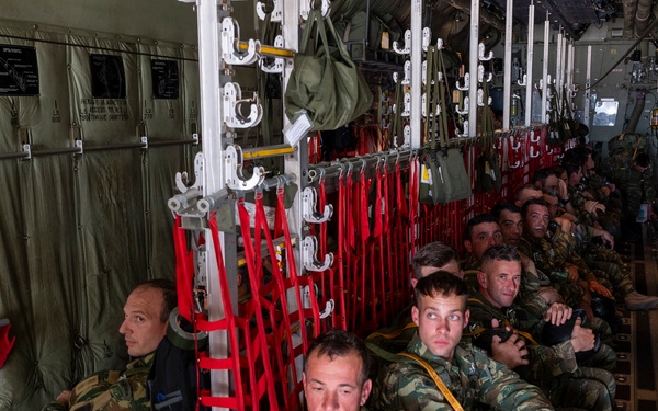 37th AS, Hellenic Army conduct static line jumps during SCXII