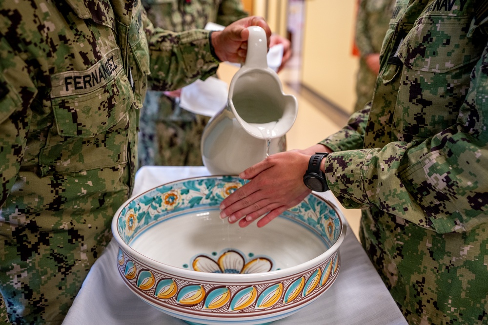 USNH Sigonella Honor Nurses with  Blessing of the Hands Ceremony