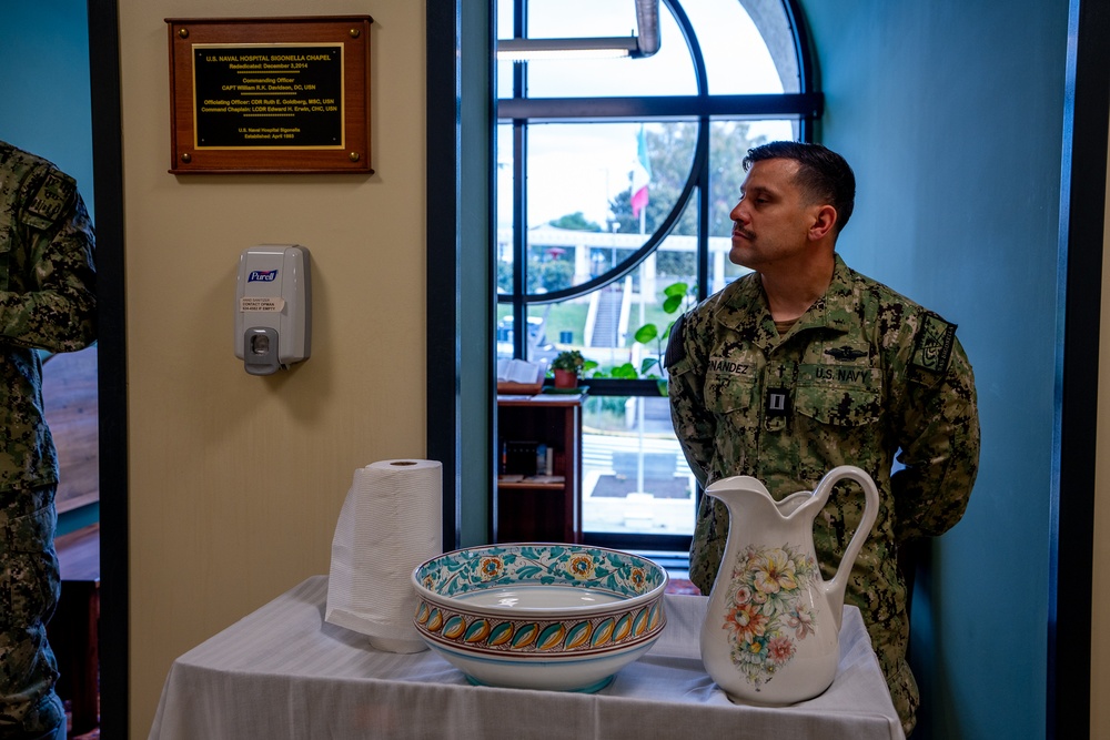 USNH Sigonella Honor Nurses with Blessing of the Hands Ceremony