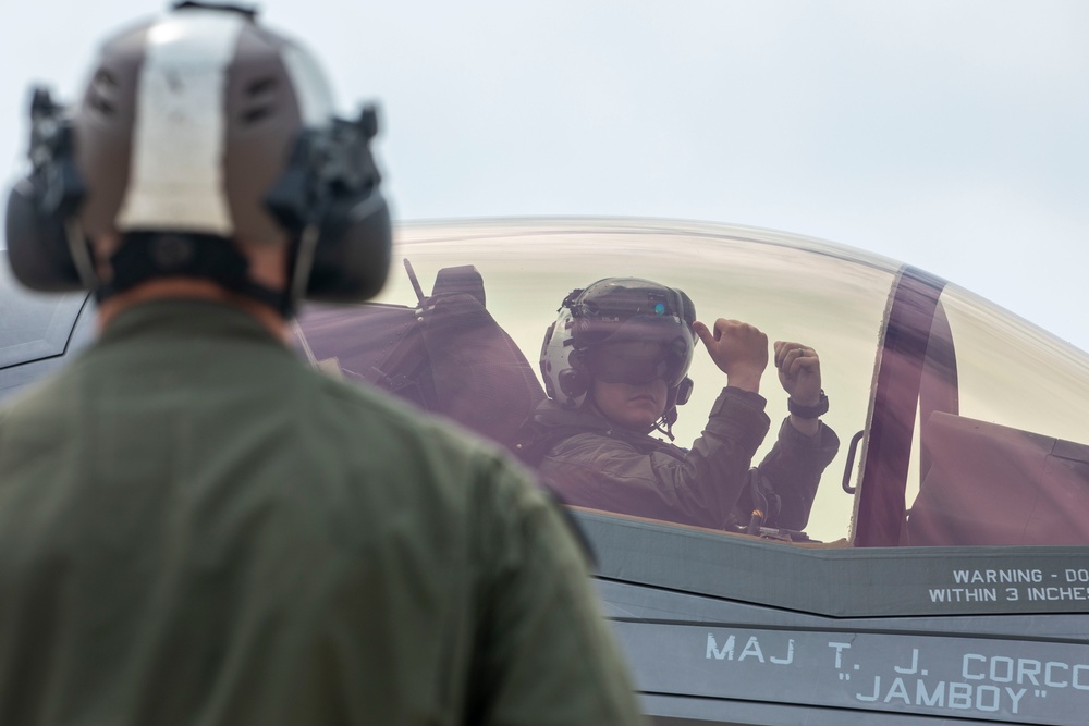 U.S. Marines with VMFA-214 participate in Day 2 of Osan Power Days