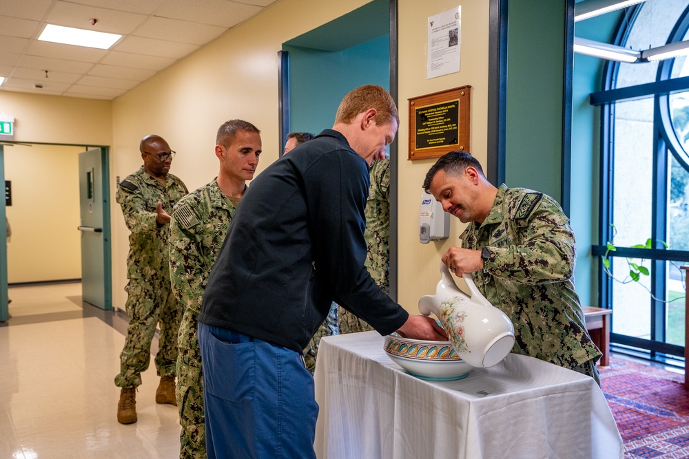USNH Sigonella Honor Nurses with Blessing of the Hands Ceremony