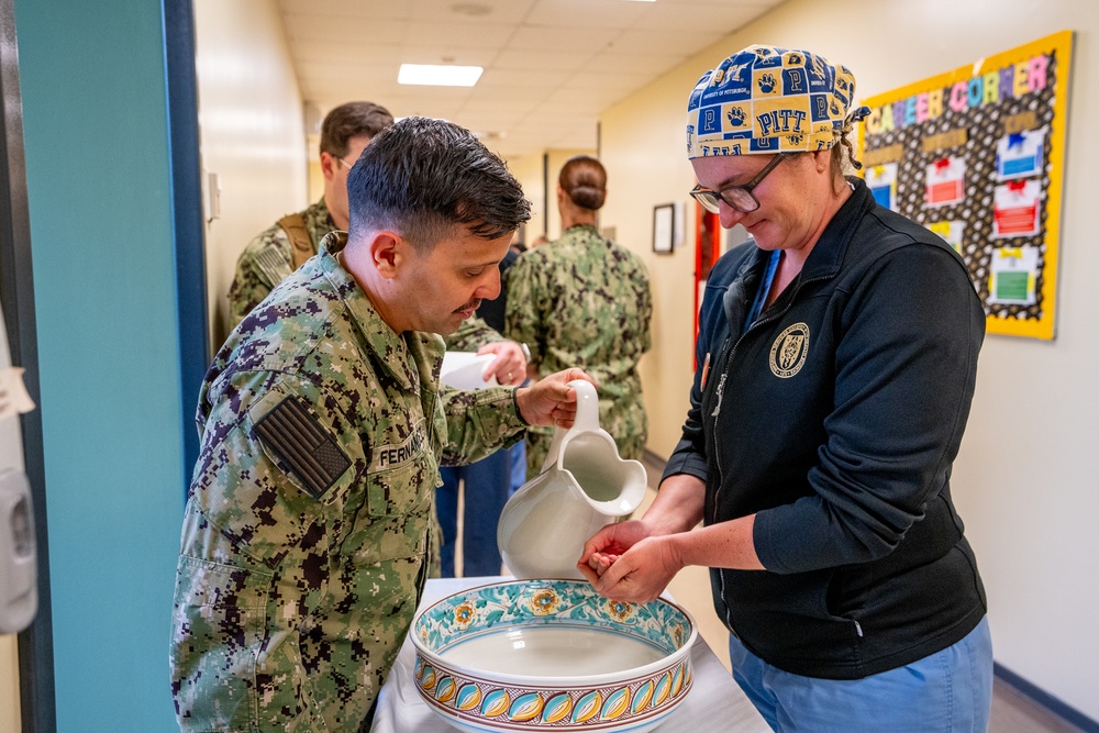 USNH Sigonella Honor Nurses with Blessing of the Hands Ceremony