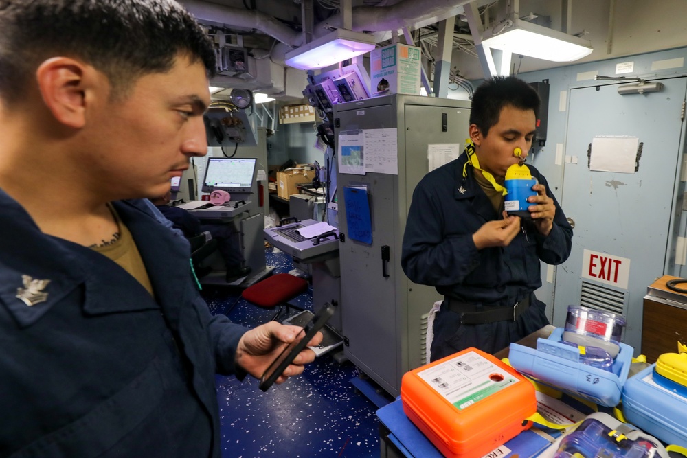 USS Princeton conducts operations in the U.S. Central Command area of responsibility as part of the Carl Vinson Carrier Strike Group