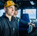 Sailors Stand Watch in the Pilot House aboard USS Ralph Johnson