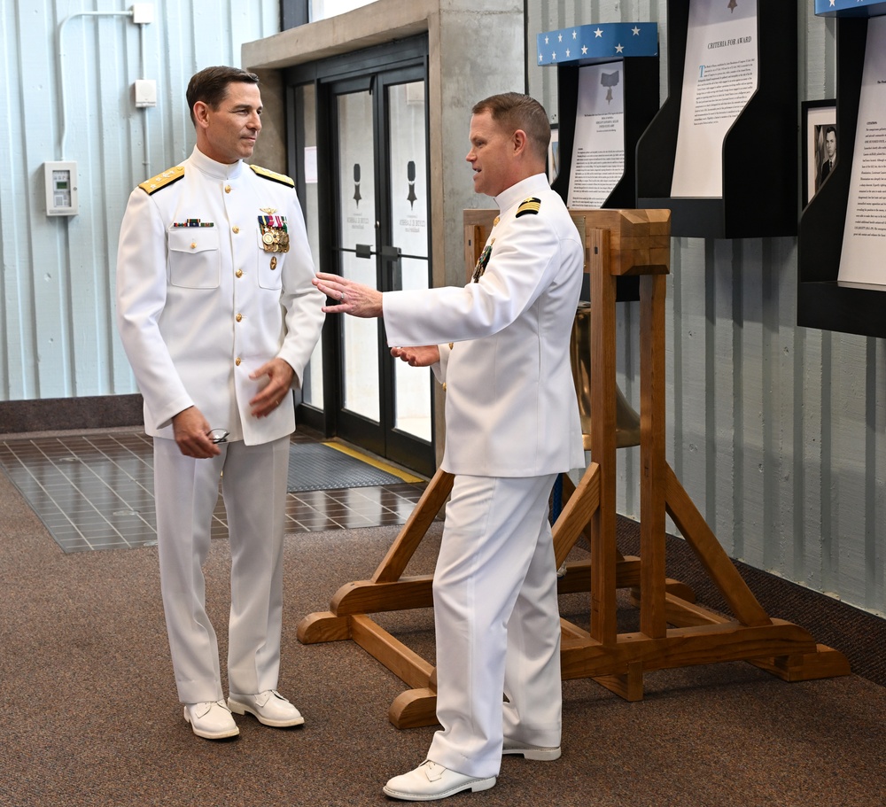 Vice Adm. John Gumbleton, commander, Task Force 80 and deputy commander, U.S. Fleet Forces Command, delivers remarks