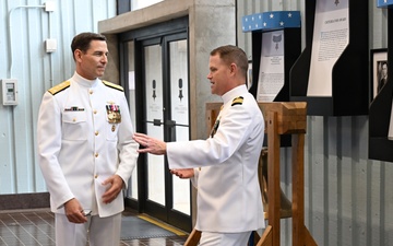 Vice Adm. John Gumbleton, commander, Task Force 80 and deputy commander, U.S. Fleet Forces Command, delivers remarks