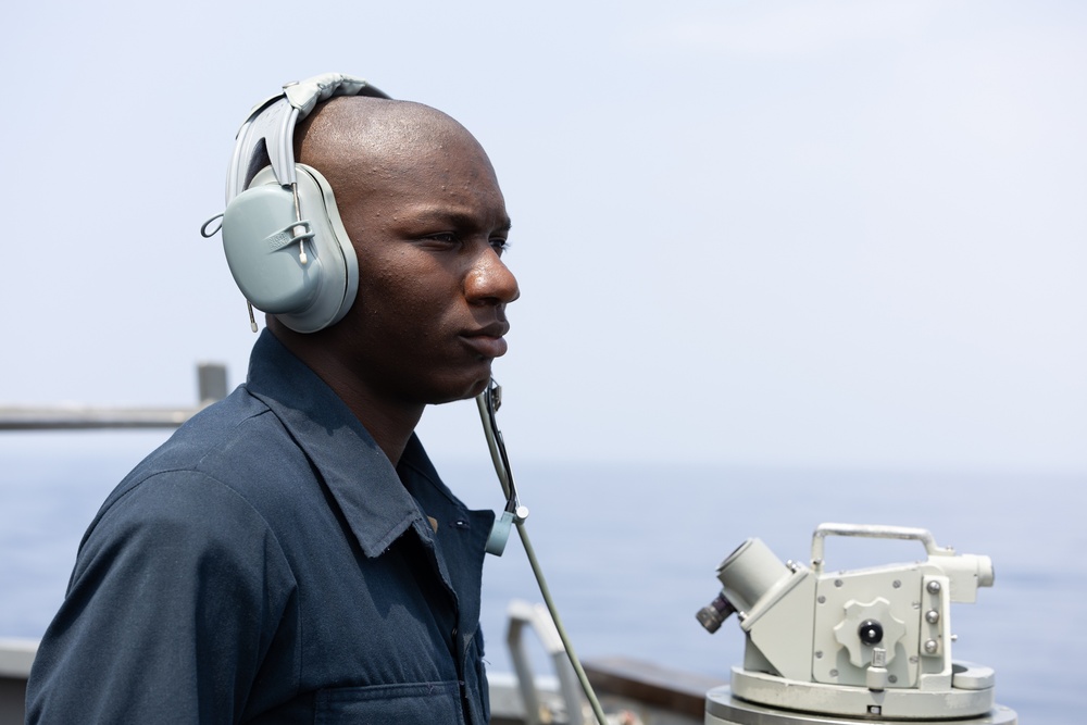 Curtis Wilbur Sailor Stands Lookout