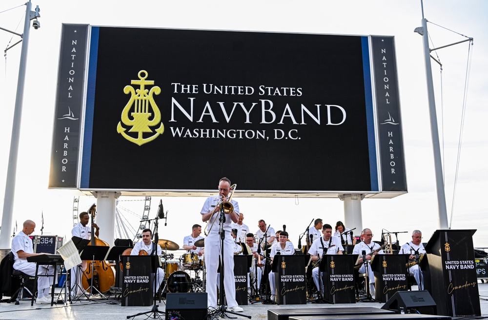 United States Navy Band Commodores Perform at National Harbor
