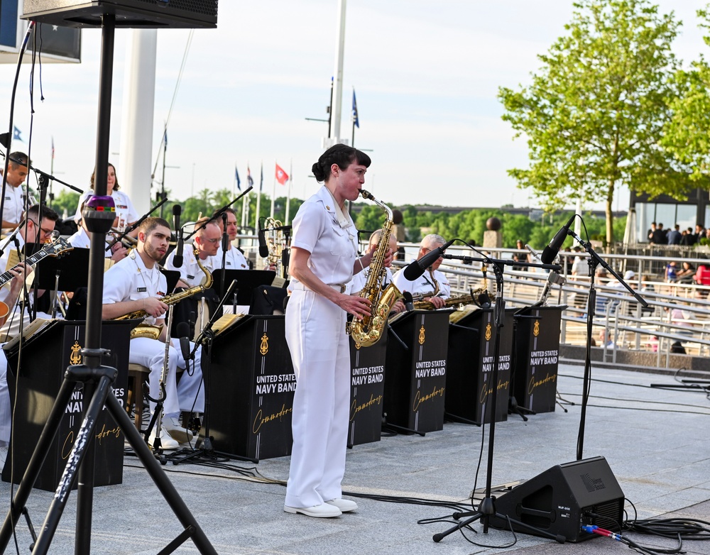 United States Navy Band Commodores Perform at National Harbor