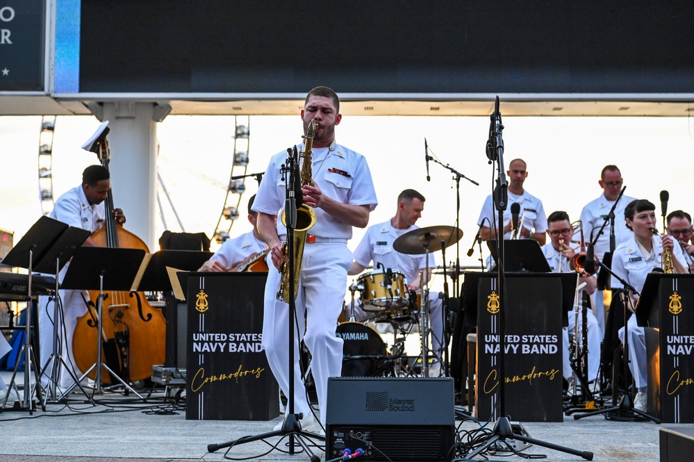 United States Navy Band Commodores Perform at National Harbor