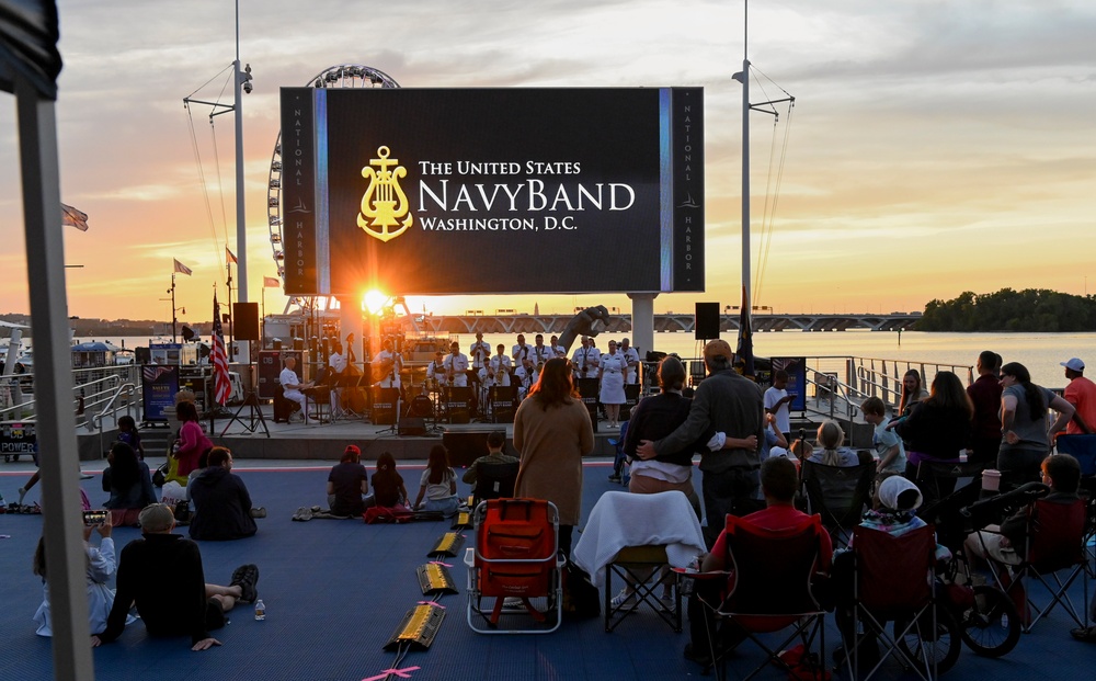 United States Navy Band Commodores Perform at National Harbor