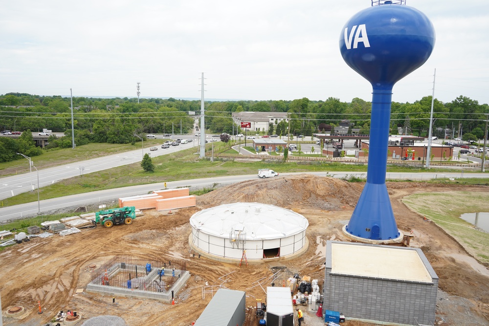 Construction work continues on the site of the Louisville VA Medical Center May 7, 2025