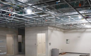 Construction work continues on the site of the Louisville VA Medical Center May 7, 2025
