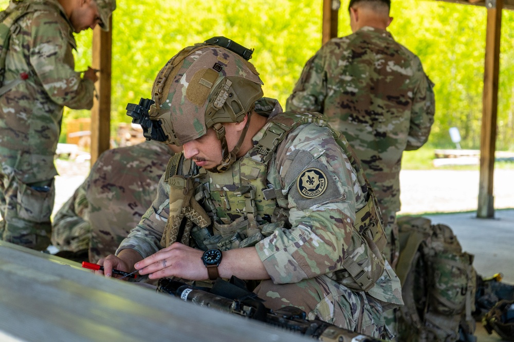 V Corps Soldiers conduct land navigation during best squad competition