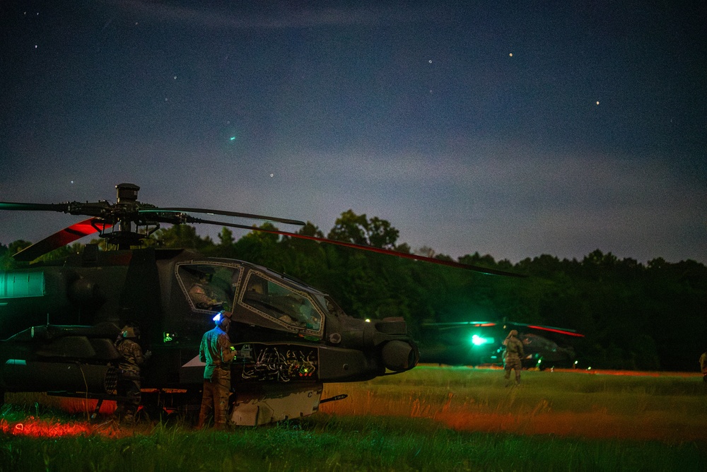 FARP at Camp Minden on night of L2A2 for JRTC 25-07