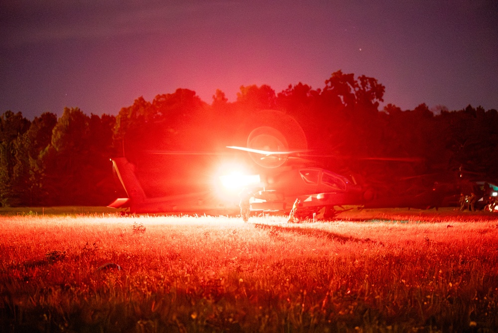 FARP at Camp Minden on night of L2A2 for JRTC 25-07
