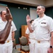 Hospital Corpsman First Class Cameron Galindo is commissioned as a Medical Service Corps Officer