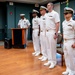 Hospital Corpsman First Class Cameron Galindo is commissioned as a Medical Service Corps Officer