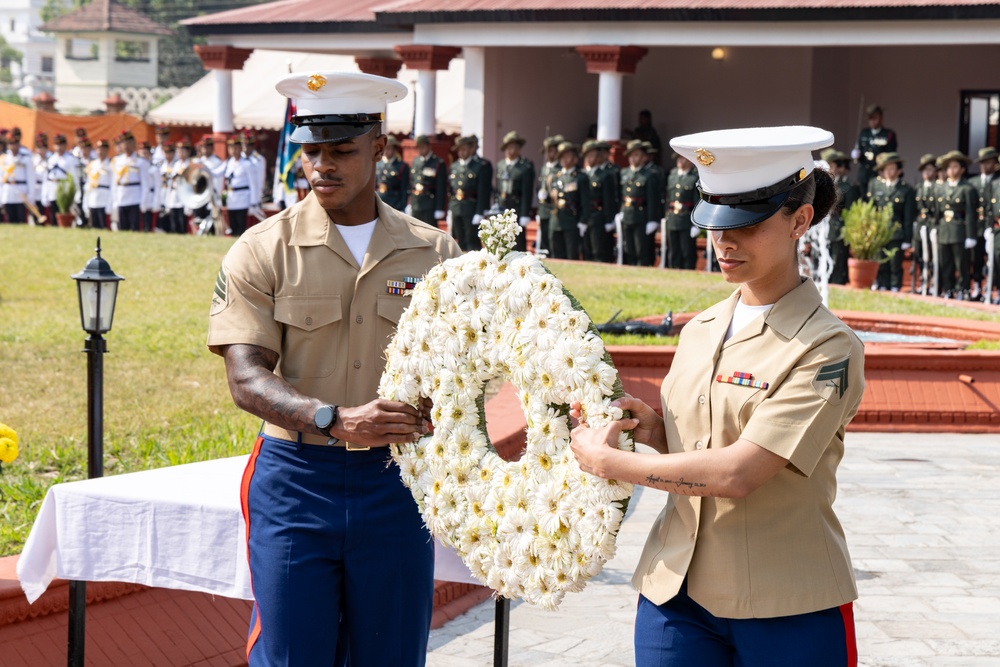 US Marines, Nepali Army hold 10th Anniversary Wreath Laying Ceremony | Operation Sahayogi Haat