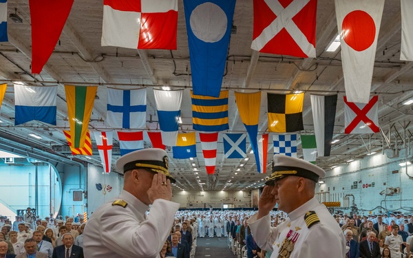 USS Gerald R. Ford (CVN 78) Holds Change of Command