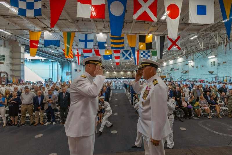 USS Gerald R. Ford (CVN 78) Holds Change of Command