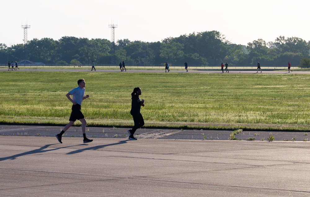 Team McConnell runs the runway for Sports Day