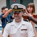 Hospital Corpsman First Class Cameron Galindo is commissioned as a Medical Service Corps Officer