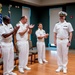 Hospital Corpsman First Class Cameron Galindo is commissioned as a Medical Service Corps Officer