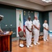 Hospital Corpsman First Class Cameron Galindo is commissioned as a Medical Service Corps Officer