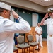 Hospital Corpsman First Class Cameron Galindo is commissioned as a Medical Service Corps Officer