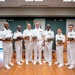Hospital Corpsman First Class Cameron Galindo is commissioned as a Medical Service Corps Officer