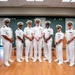 Hospital Corpsman First Class Cameron Galindo is commissioned as a Medical Service Corps Officer