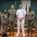 Hospital Corpsman First Class Cameron Galindo is commissioned as a Medical Service Corps Officer