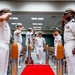 Hospital Corpsman First Class Cameron Galindo is commissioned as a Medical Service Corps Officer