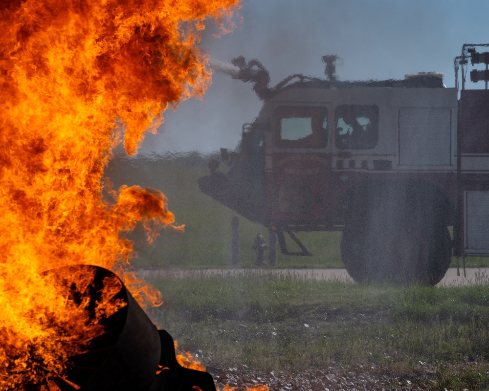 509th CES firefighters conduct live fire exercise at Whiteman AFB