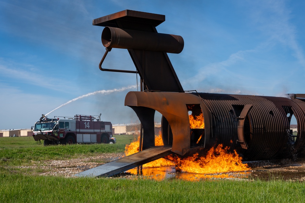 509th CES firefighters conduct live fire exercise at Whiteman AFB