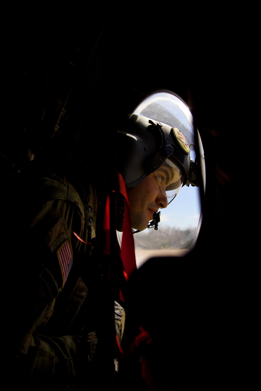 Soldier Checks Landing Zone