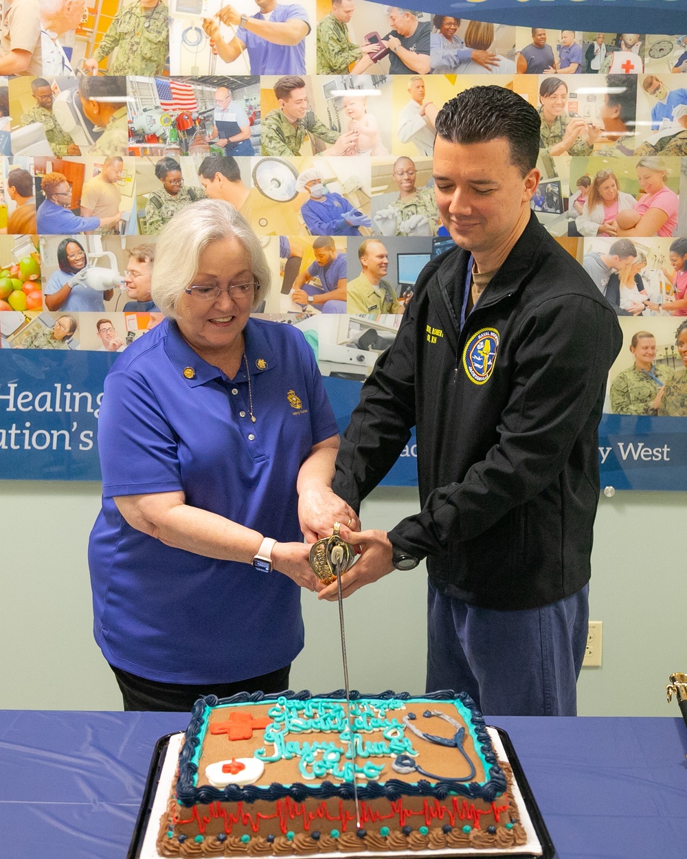 Cake Cutting Ceremony celebrating nurse contributions at Naval Hospital Jacksonville