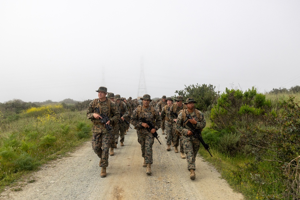 11th MEU Marines participate in a 10k conditioning hike