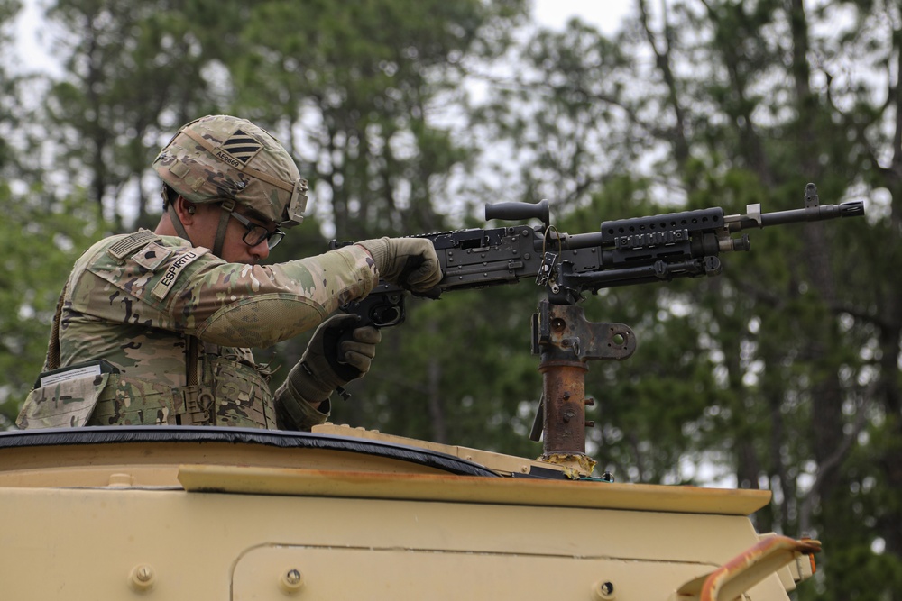 3ID 3rd Sustainment Brigade mounted machine gun range