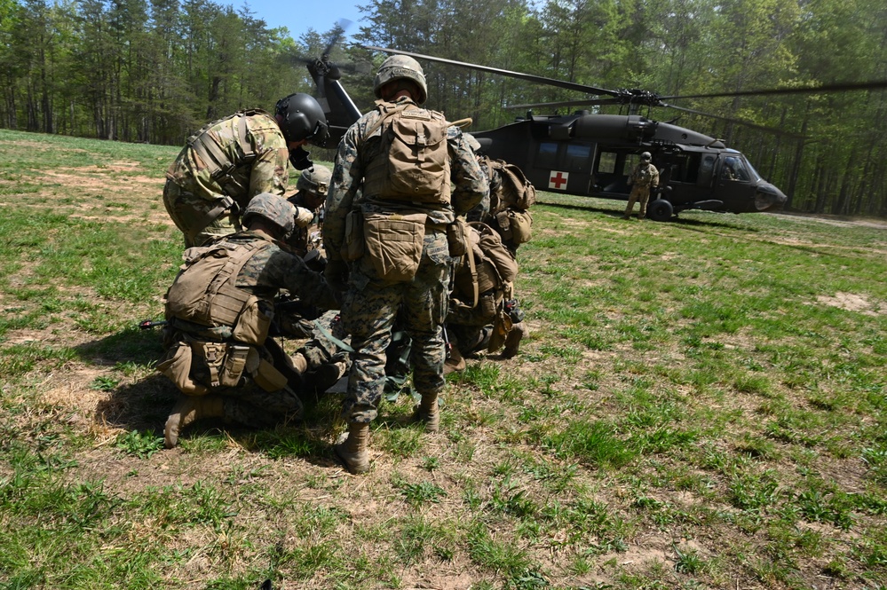 D.C. Army Aviation trains with Marine Corps Alpha Co. 1-25, The Basic School (TBS)